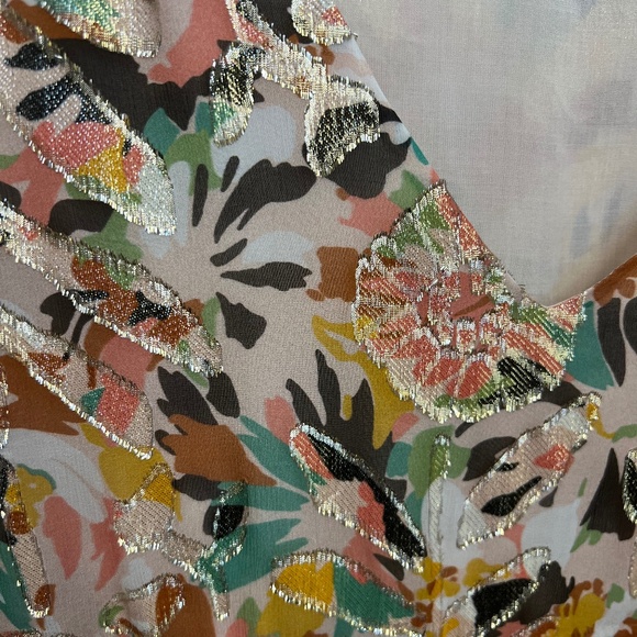 Sezane Aurena Dress Painted Lurex - Size 40 - Picture 5 of 7